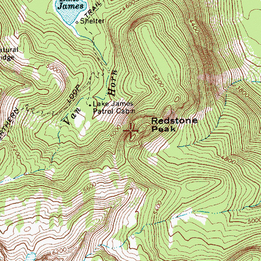 Topographic Map of Redstone Peak, WA