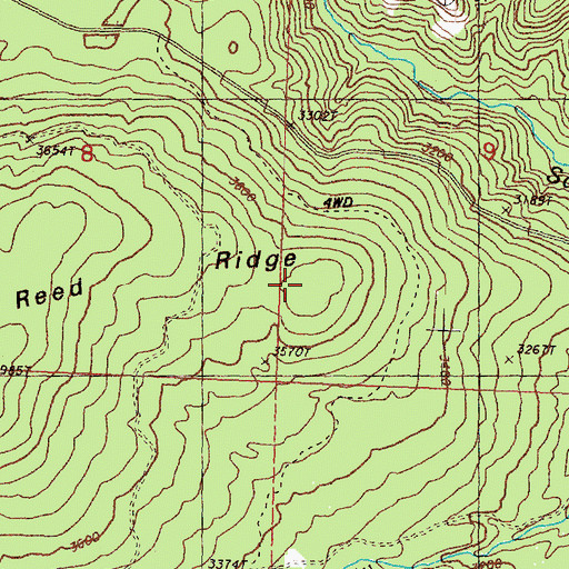 Topographic Map of Reed Ridge, WA