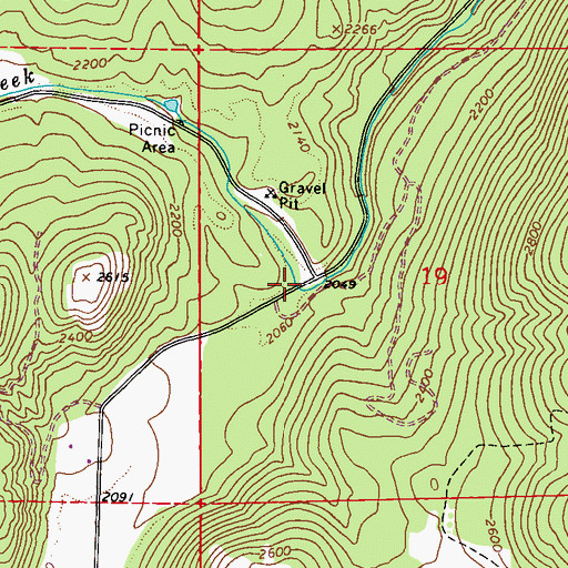Topographic Map of Reidel Creek, WA