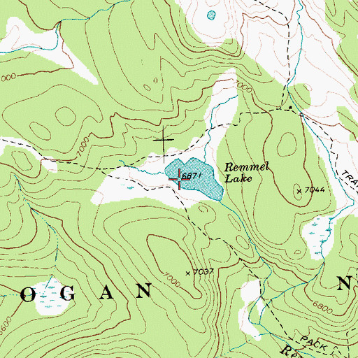 Topographic Map of Remmel Lake, WA