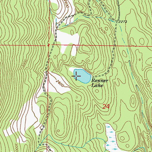 Topographic Map of Renner Lake, WA
