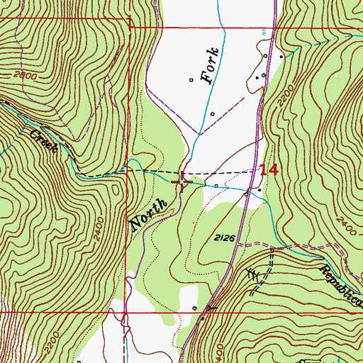 Topographic Map of Republican Creek, WA