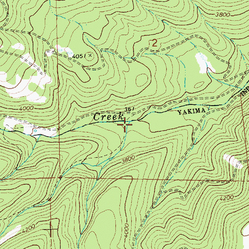 Topographic Map of Reservation Creek, WA