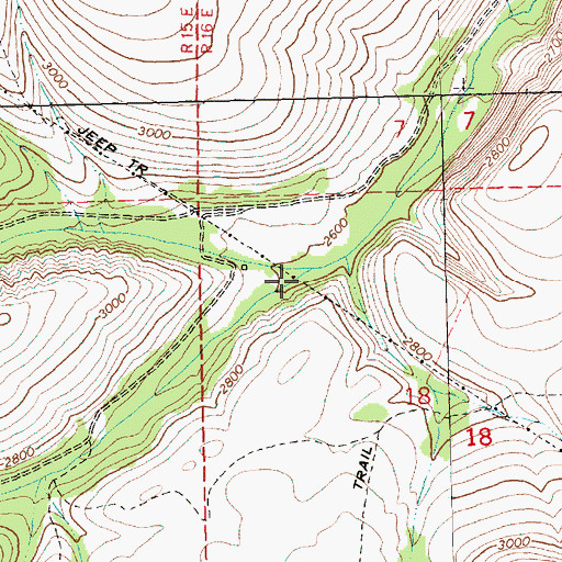Topographic Map of Reynolds Creek, WA