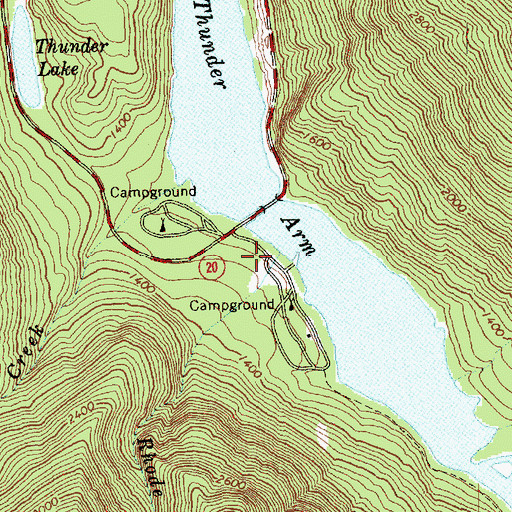 Topographic Map of Rhode Creek, WA