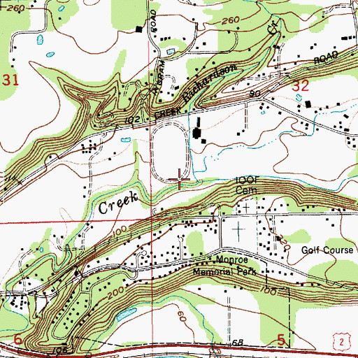 Topographic Map of Richardson Creek, WA