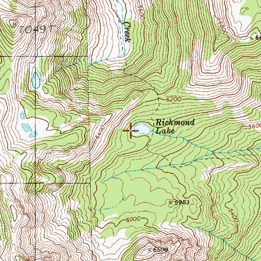 Topographic Map of Richmond Lake, WA
