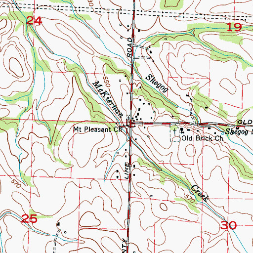Topographic Map of Mount Pleasant Baptist Church, AL