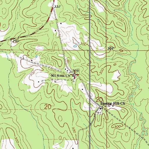 Topographic Map of Mount Ross Church, AL