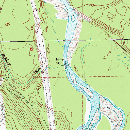 Topographic Map of Rinker Creek, WA