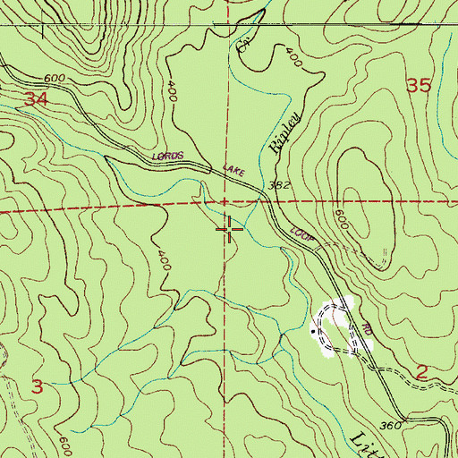Topographic Map of Ripley Creek, WA