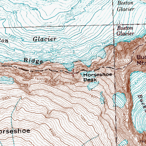 Topographic Map of Ripsaw Ridge, WA