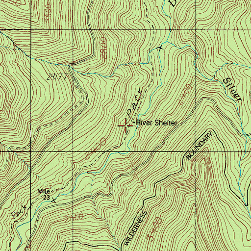 Topographic Map of River Campground, WA