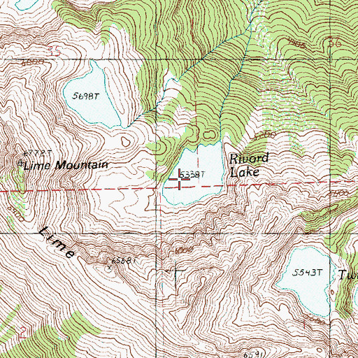 Topographic Map of Rivord Lake, WA