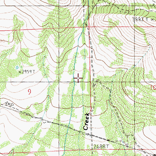 Topographic Map of Robbins Canyon, WA