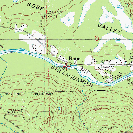 Topographic Map of Robe, WA
