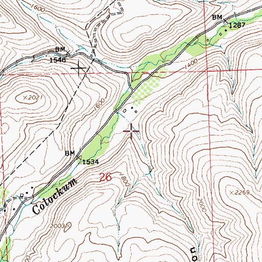 Topographic Map of Robinson Canyon, WA
