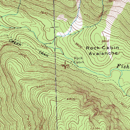Topographic Map of Rock Cabin, WA