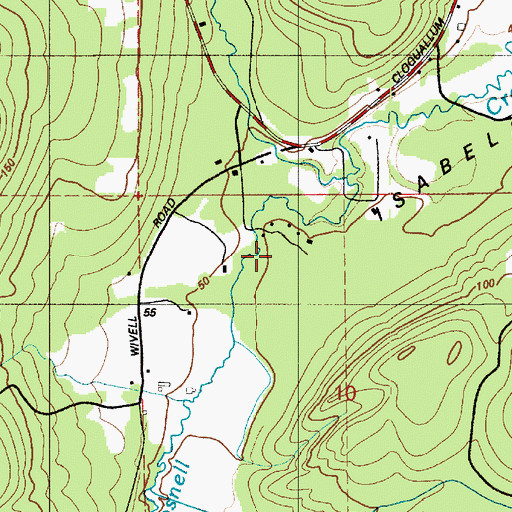 Topographic Map of Rock Creek, WA