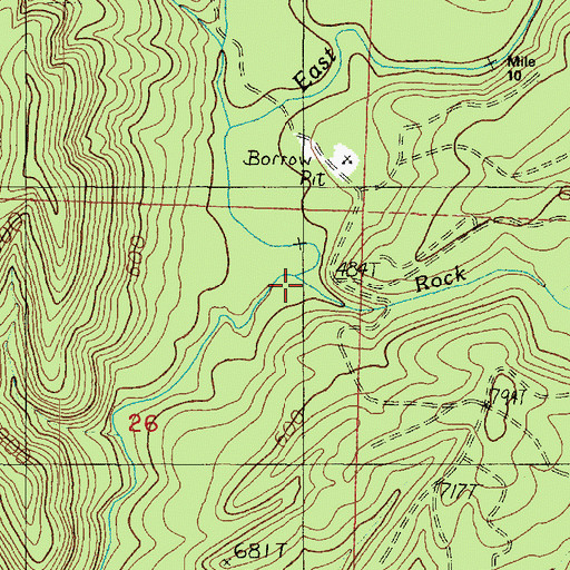 Topographic Map of Rock Creek, WA