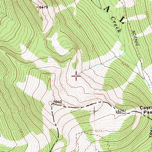 Topographic Map of Rock Creek, WA