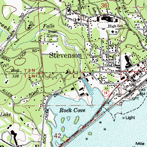 Topographic Map of Rock Creek, WA