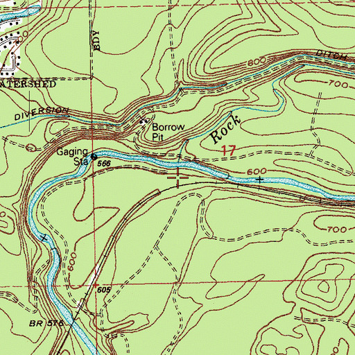 Topographic Map of Rock Creek, WA