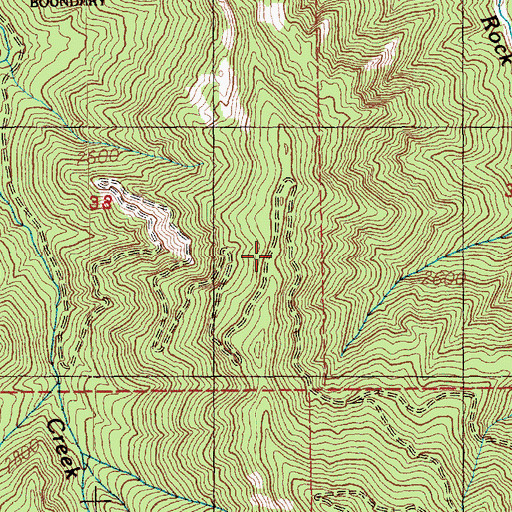 Topographic Map of Rock Creek Trail, WA