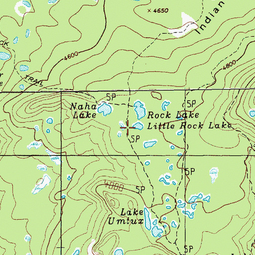 Topographic Map of Rock Lake, WA