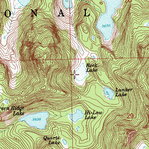 Topographic Map of Rock Lake, WA