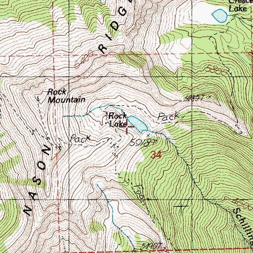 Topographic Map of Rock Lake, WA