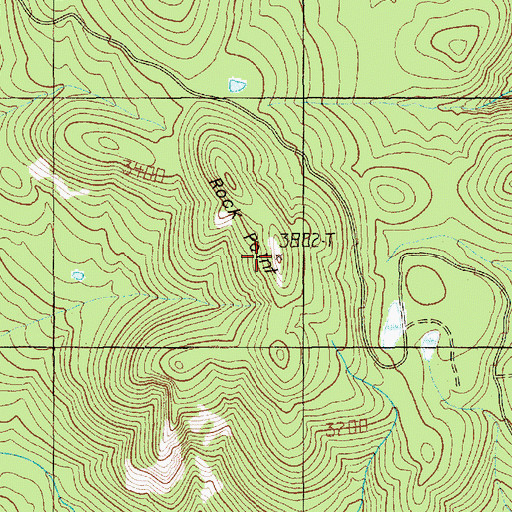 Topographic Map of Rock Point, WA