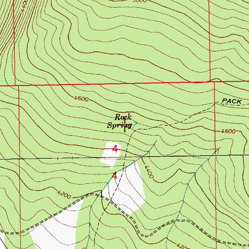Topographic Map of Rock Spring, WA