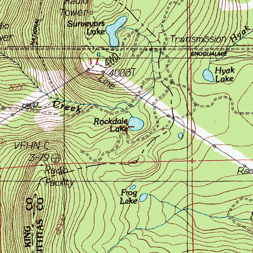 Topographic Map of Rockdale Lake, WA