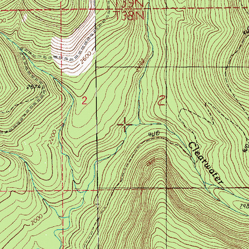 Topographic Map of Rocky Creek, WA