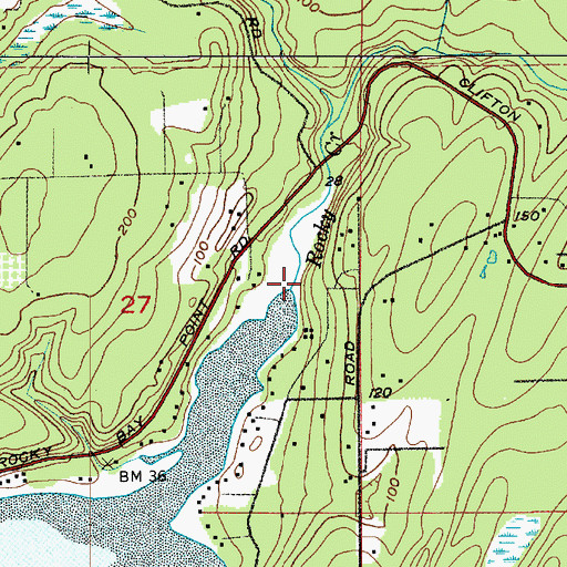Topographic Map of Rocky Creek, WA