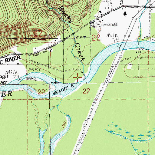 Topographic Map of Rocky Creek, WA