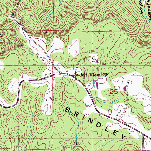 Topographic Map of Mount View Church, AL