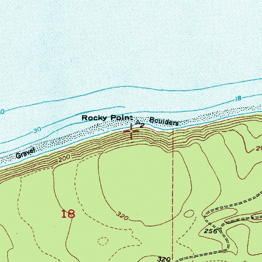 Topographic Map of Rocky Point, WA