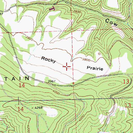 Topographic Map of Rocky Prairie, WA
