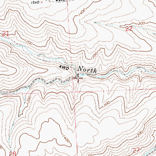 Topographic Map of Rollinger Creek, WA