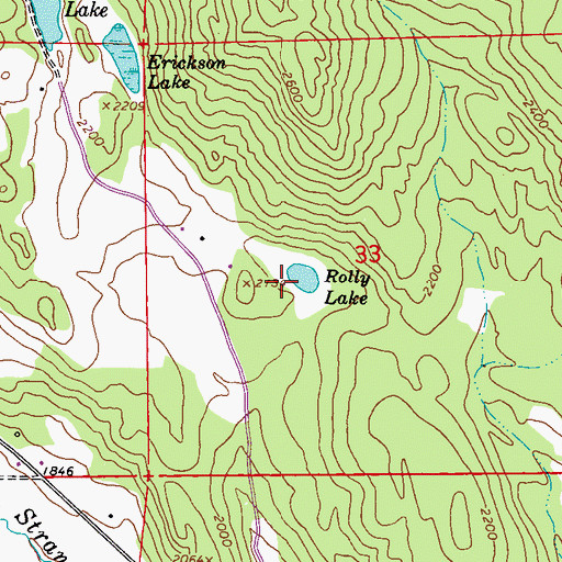 Topographic Map of Rolly Lake, WA