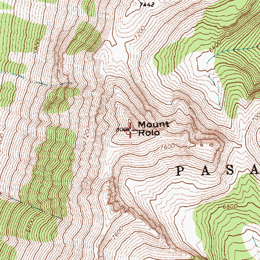 Topographic Map of Mount Rolo, WA