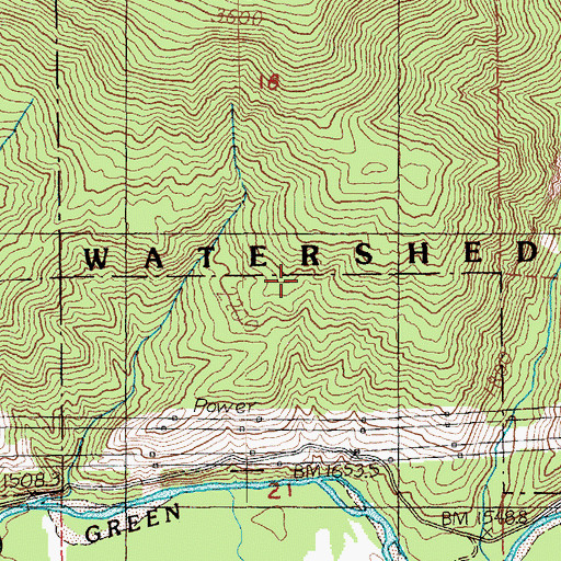 Topographic Map of Rooster Comb Trail, WA