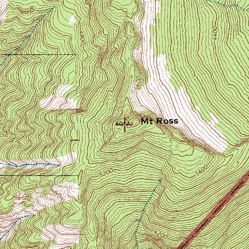 Topographic Map of Mount Ross, WA