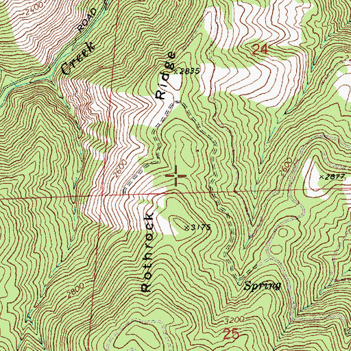 Topographic Map of Rothrock Ridge, WA