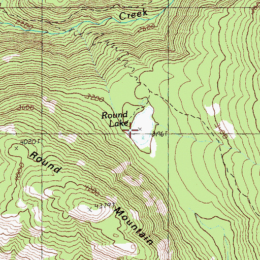 Topographic Map of Round Lake, WA