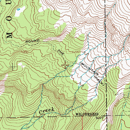 Topographic Map of Round the Mountain Trail, WA
