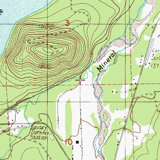 Topographic Map of Roundtop Creek, WA