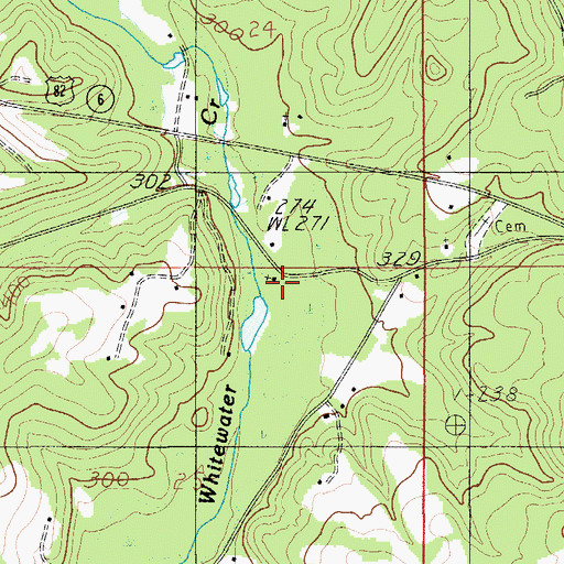Topographic Map of Mount Zion United Methodist Church, AL